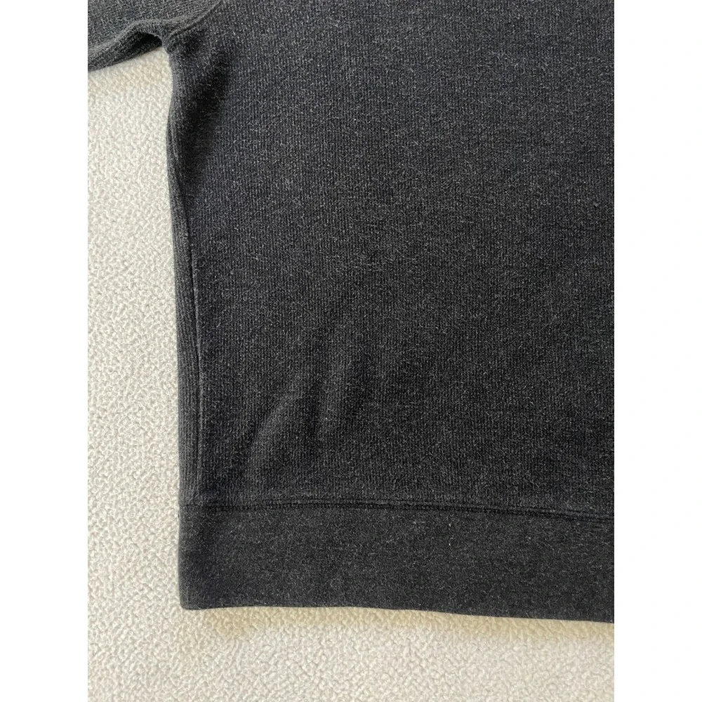 Banana Republic Mens Large Sweater Charcoal Gray Raglan Crewneck Cotton Blend